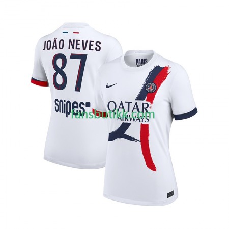 Fotballdrakt Paris Saint-Germain Joao Neves 87 Bortetrøye 2025-2026 Kortermet